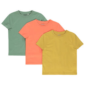 Pack de 3 camisetas de manga corta con estampado de palmeras para niño 