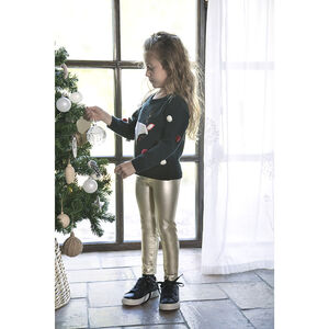Leggings dorados efecto piel  