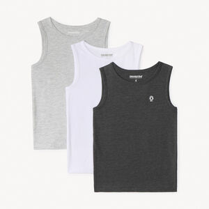 Pack de 3 bodies sin mangas lisos para niño 