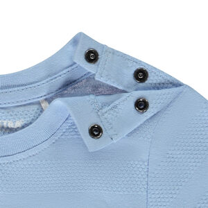 Camiseta de manga corta en jersey con efecto pop-corn para bebé niño 