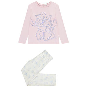 Conjunto de pijama largo de jersey Stitch & Angel Disney para niña. Main Conjunto de pijama largo de jersey Stitch & Angel Disney para niña.