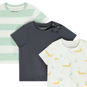 Lote de 3 camisetas de manga corta con diseños para bebé niño 