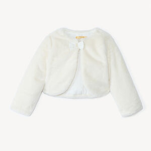 Gilet estilo bolero de piel sintética con lazo para niña  Main Gilet estilo bolero de piel sintética con lazo para niña