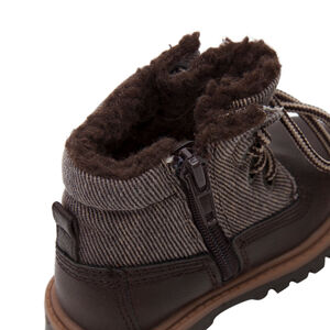 Botines bimaterial con forro de borreguillo 