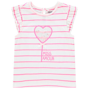 Camiseta manga corta de rayas 