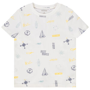 T-shirt manches courtes imprimé marin fantaisie pour garçon 