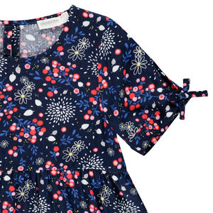 Túnica de manga corta con estampado floral para niña 