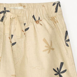 Bermudas de tela con estampado de sol y palmeras niño 