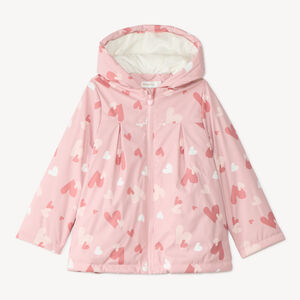 Parka de lluvia para niña con capucha y colores que cambian. 