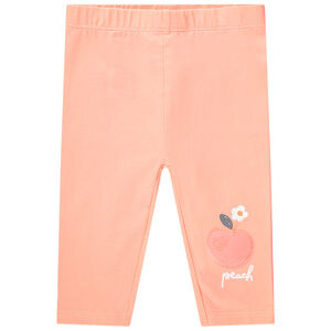 Leggings de niña con estampado de manzana y lentejuelas 