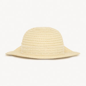 Sombrero de paja con gran lazo decorativo niña bebé 