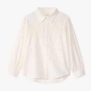Chemise manches longues à broderie anglaise pour fille   Main Chemise manches longues à broderie anglaise pour fille