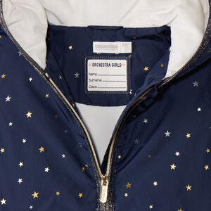 Cortavientos acolchado con estampado de estrellas para niña 