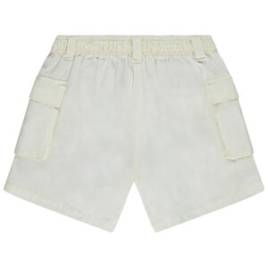 Short de tela con bolsillos y cintura elástica niña 