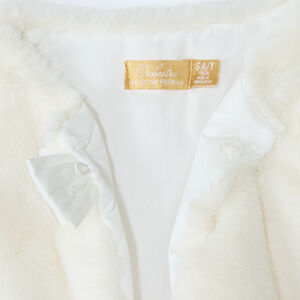 Chaleco estilo bolero de pelo sintético con lazo para niña 