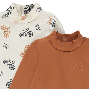 Pelele de bebé niño con cuello alto y estampado fantasía 