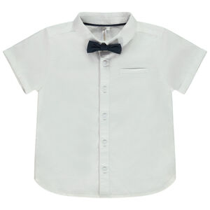 Camisa de ceremonia + pajarita para bebé niño  Main Camisa de ceremonia + pajarita para bebé niño