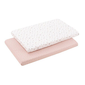 Sábana bajera minicuna Pack 2 uds. Calma rosa 