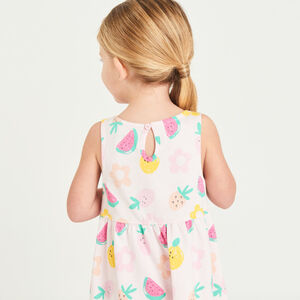 Vestido sin mangas con estampado divertido para bebé niña 