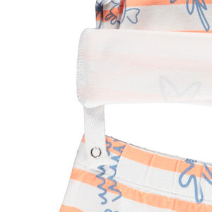 Conjunto de pijama corto a rayas con estampado marino para bebé niño 