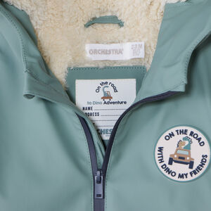Parka de goma con capucha divertida para bebé niño 