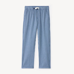 Pantalón boy baggy de tela a rayas 