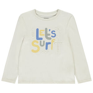Camiseta de manga larga con motivos en relieve para niño 
