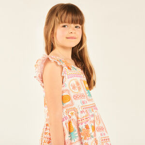 Ropa sin mangas con estampado exótico niña. 