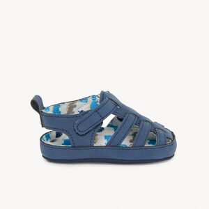 Sandalias cerradas con velcro y forro estampado para bebé niño 