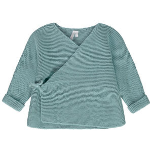 Chaqueta de punto efecto cruzado para bebé 