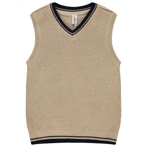 Pull sin mangas de punto para bebé niño 