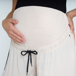 Pantalón de pijama amplio y fluido premamá con cinturilla alta 