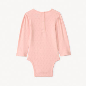 Lote de 5 bodies de manga larga en punto calado para bebé niña 