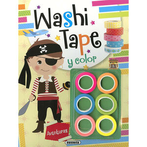 Libro Washi tape para colorear Aventuras +4A 