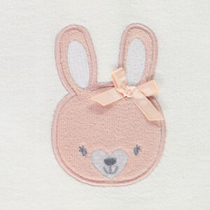 Conjunto de felpa con sudadera de conejo y pantalón liso para bebé niña 