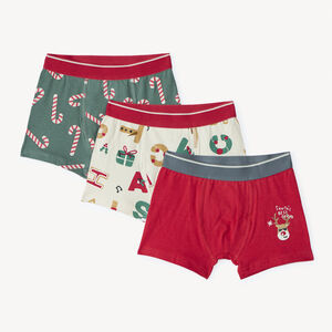Lot de 3 boxers de Noël pour garçon  Main Lot de 3 boxers de Noël pour garçon