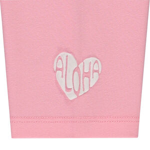 Corsario con efecto anudado y estampado puff de corazón para bebé niña 