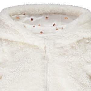 Chaleco polar con capucha de sherpa para bebé niña 