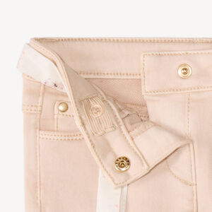 Pantalón slim para bebé niña con cinturilla de tela 
