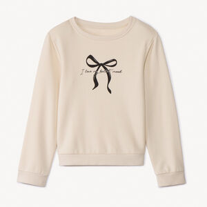 Sudadera de felpa estampada para niña 