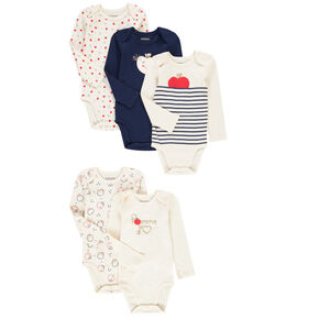 Pack 5 bodies manga larga print manzana Main Pack 5 bodies manga larga print manzana