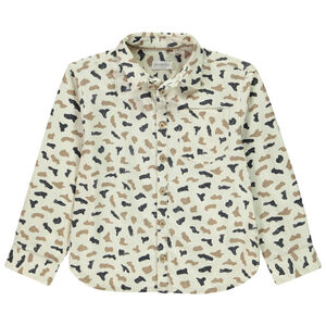 Camisa de manga larga moteada para niño 