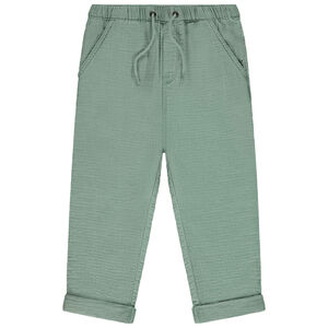Pantalón liso de tela para bebé niño  Main Pantalón liso de tela para bebé niño