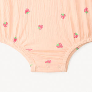 Vestido 2 en 1 con efecto arrugado y estampado divertido para niña bebé 