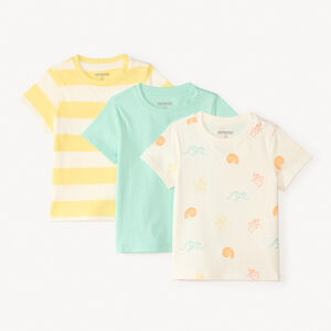 Conjunto de 3 camisetas de manga corta para bebé niño. 