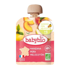 Bolsita exprimible manzana pera y melocotón 90g 