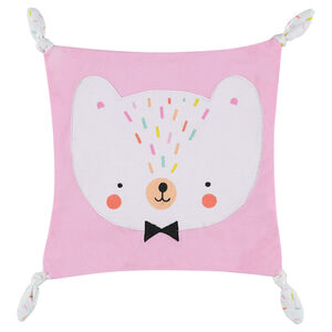 Peluche de punto con diguno de gato 