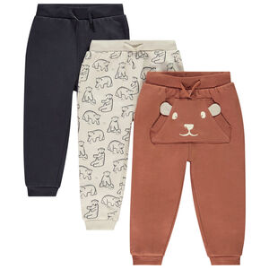 Pack de 3 joggings de felpa con estampado para bebé niño 
