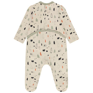 Lote de 2 peleles de oso marrón para bebé niño con aperturas diferentes según la edad 