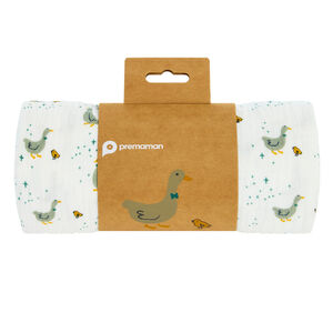 Muselina estampada gansos 100 x 100 cm 